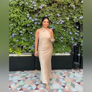 Jasmine Show me your mumu bridesmaid dress champagne satin